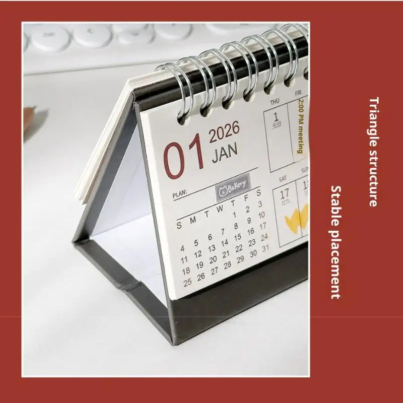 

Корейский календарь на 2026 год. Простой, свежий и креативный план украшения рабочего стола. Проверьте в блокноте.