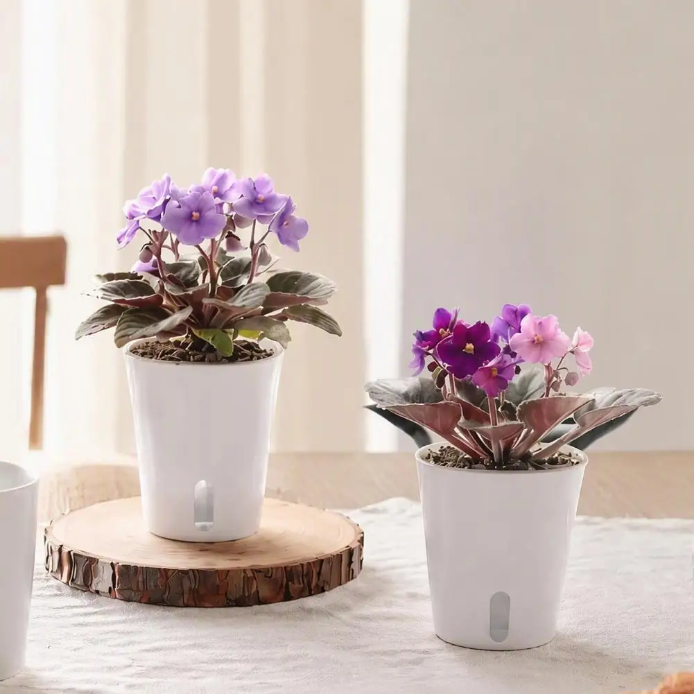 Self Watering Pots for Indoor Plants Small Planters for Violets Self Watering Plant Pots with Water Level for Seedlings
