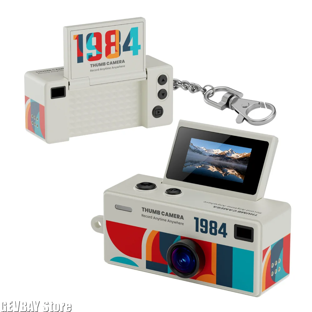 G62 Retro Mini Kamera w Kształcie Breloczka 1080P HD Rejestrator Wbudowana Lampa Błyskowa Kamera Sportowa do Użytku Zewnętrznego Nagrywanie Wideo Kamera dla Dzieci 2026 — zdjęcie produktu 6