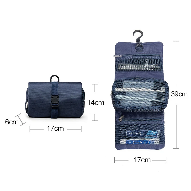 Buckle Folding Toiletry Bag Hook Business Trip Travel Toiletries Storage Bag Cosmetic Bag view 6