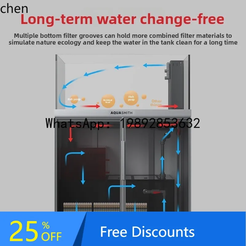 

fish tank living room medium fish household bottom filter tank ecological landscaping aquarium grass