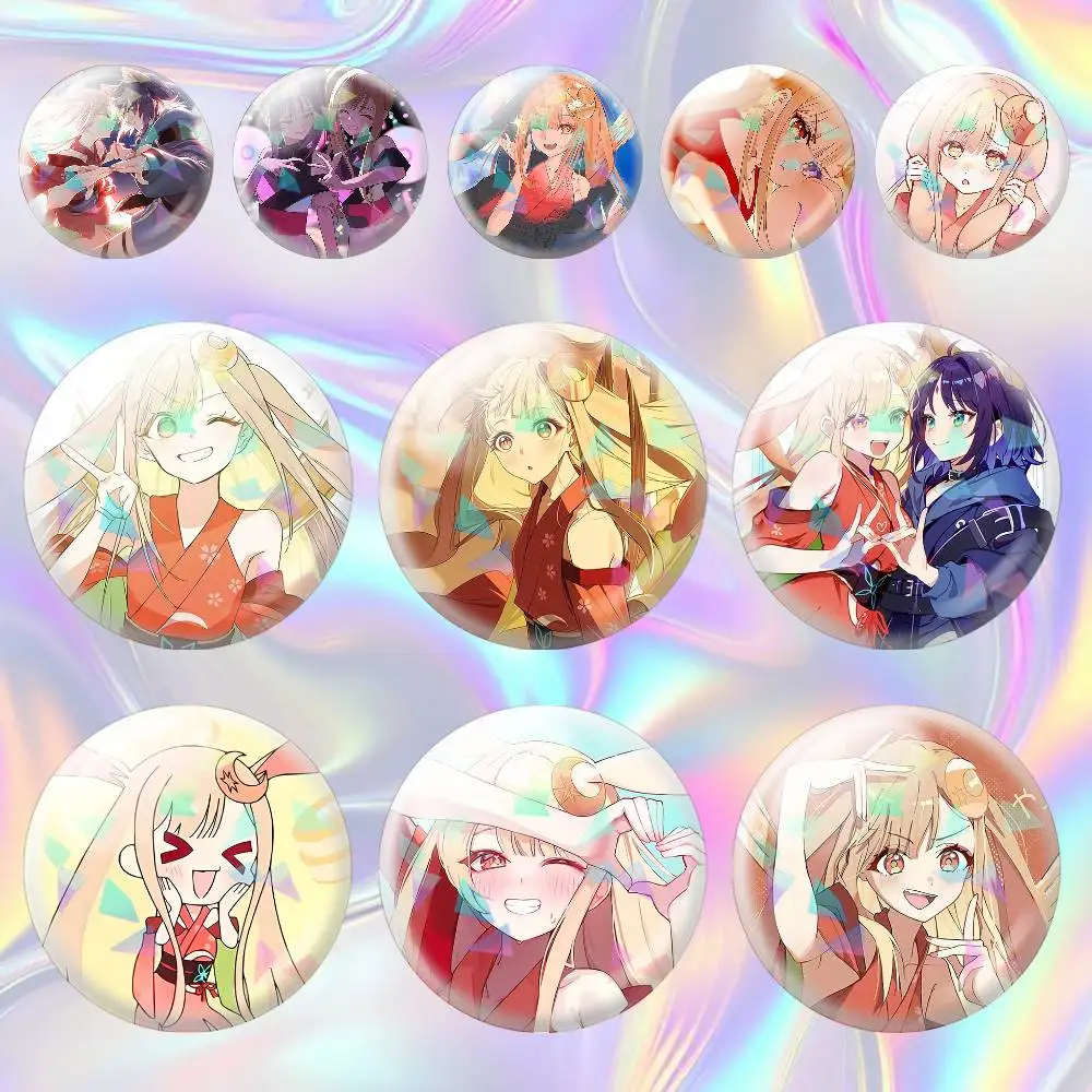 cosmic princess kaguya Kaguya   75mm 44mm 25mm Brooch Backpack Hat Pins Accessories Toys Badge