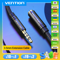 Vention Jack 3.5 Aux Extension Cable for Car Laptop Mini PC TV Xiaomi Huawei Stereo 3.5 mm Jack Headphone Speaker Cable Auxiliar