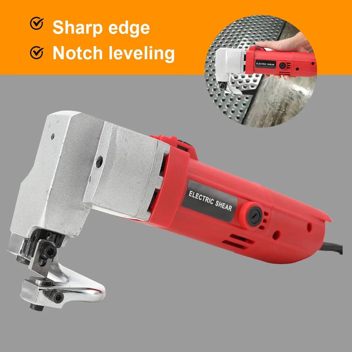 مقص كهربائي 500 وات 2000 دورة/دقيقة مقصات كهربائية ذات شفرة حادة مقصات كهربائية فعالة لقطع الألواح المعدنية الرقيقة
