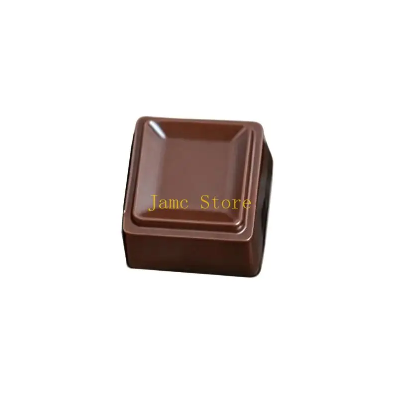 LX0B Handmade Chocolate Resins Keycap Standard Height Universal Smooth Touches Typing Enhancement Creative Workspaces