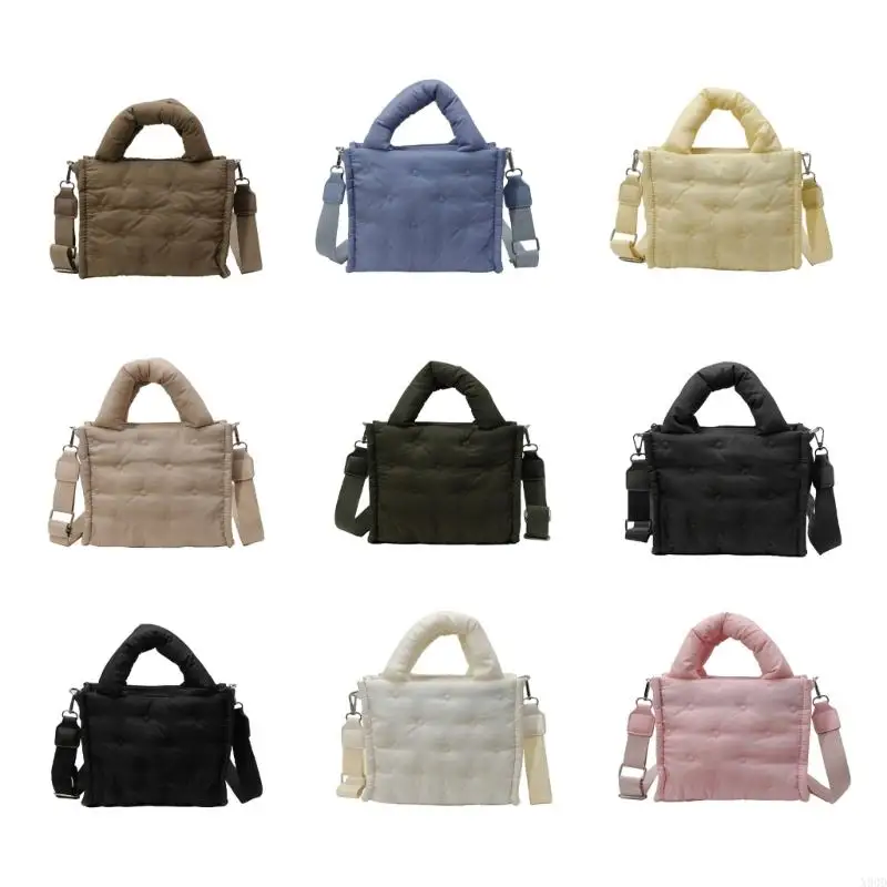 

X90D Women Crossbody Bag Puffer Shoulder Bag Daily Handbag Purse Small Square Bag