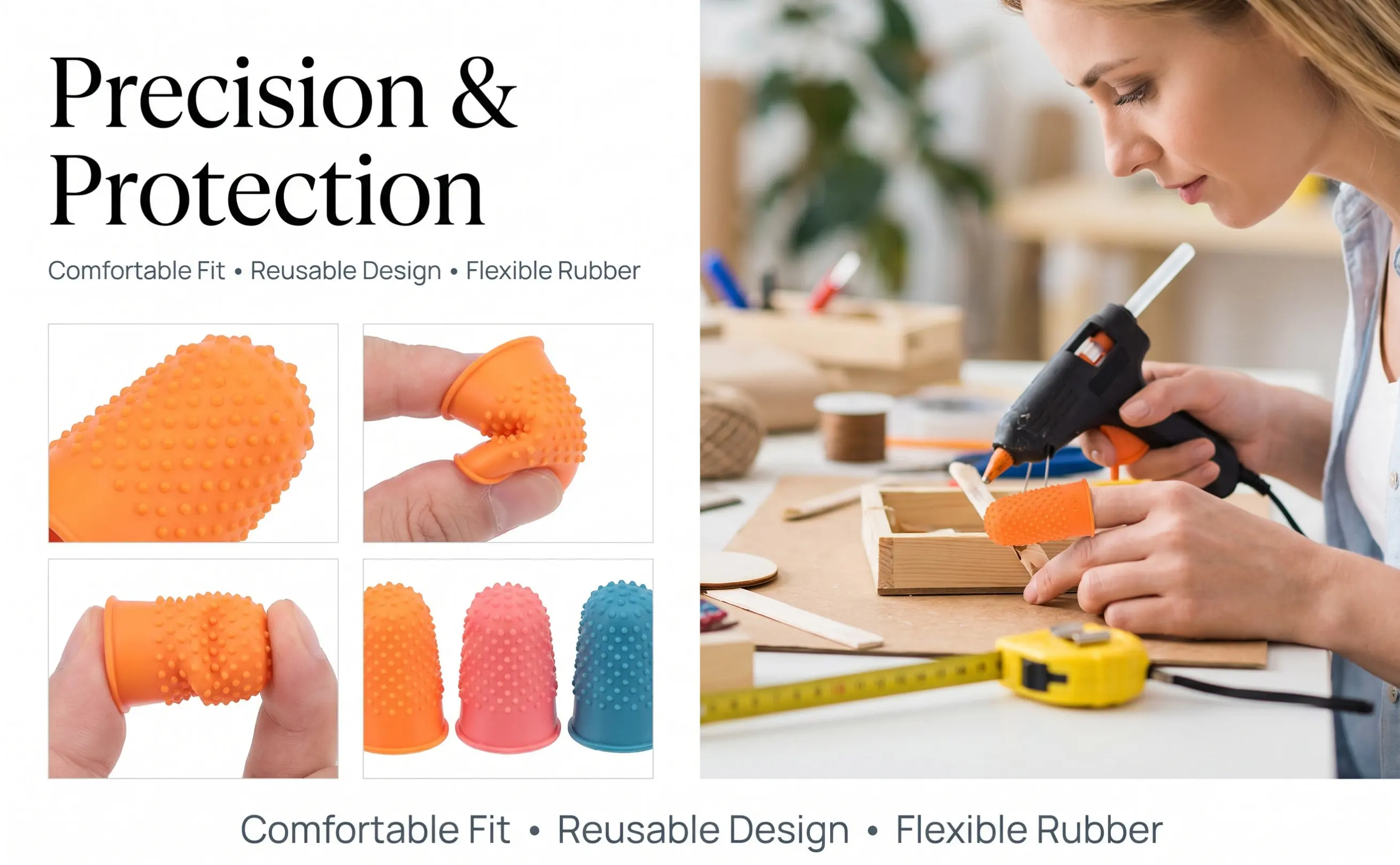 15Pcs Rubber Finger Covers Reusable Soft Flexible Protectors for Money Counting Writing Sorting Gaming Hot Glue Tasks