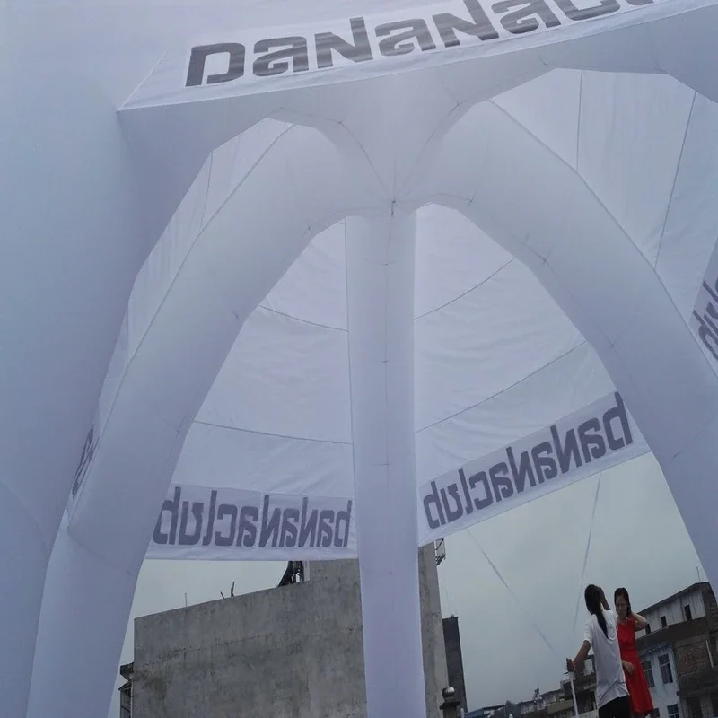 8-meter Diameter Customizable 5-leg White Inflatable Spider Leg Tent For Event Exhibitions And Commercial Advertising