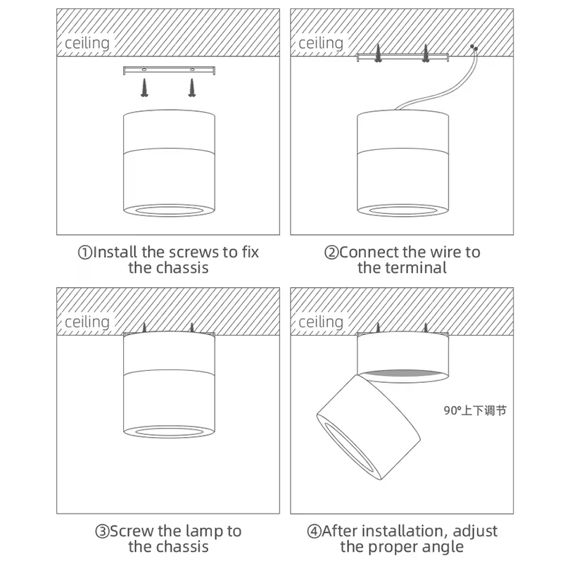 Imagem -06 - Downlight Led Interior com Modos de Escurecimento Spot Light Lâmpadas de Teto Superfície Montada Holofote Ac185265v 7w 10w 15w