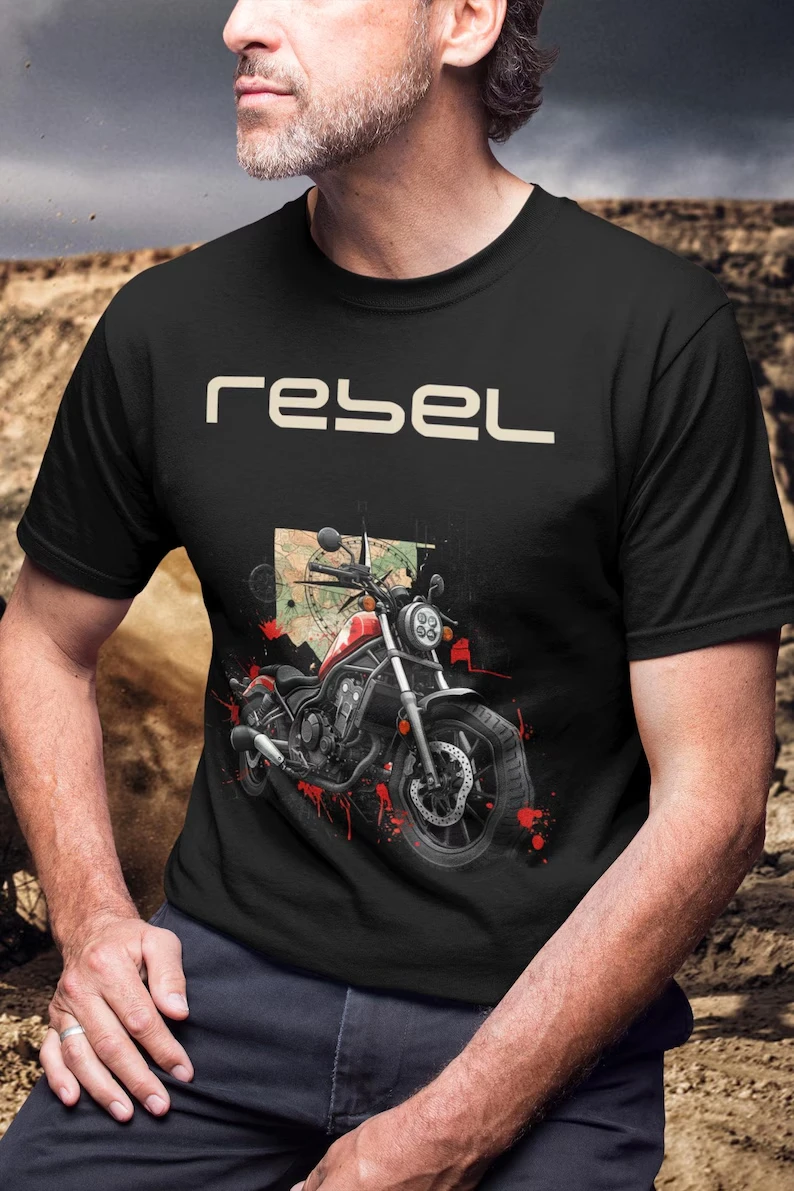 New Rebel 500 T-shirt CMX500 Urban Commuter Bobber Cruiser Motorcycle Rider Gift Cotton T-shirt Unisex
