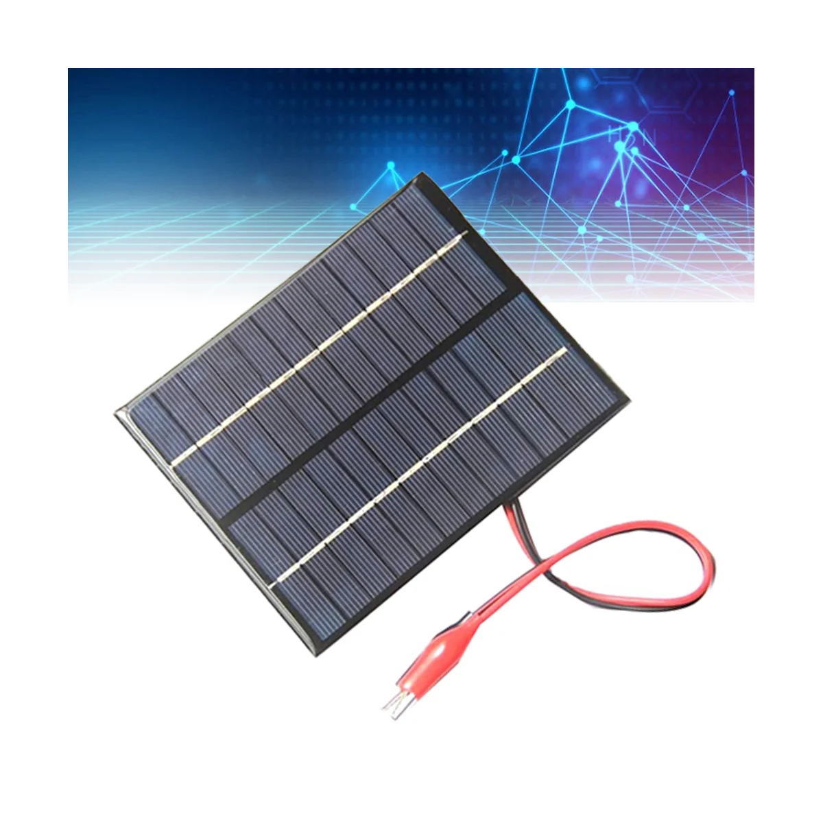 12V 2W Solar Panel Charger Power DIY Solar Cell Module Battery Waterproof for Car Outdoor Camp