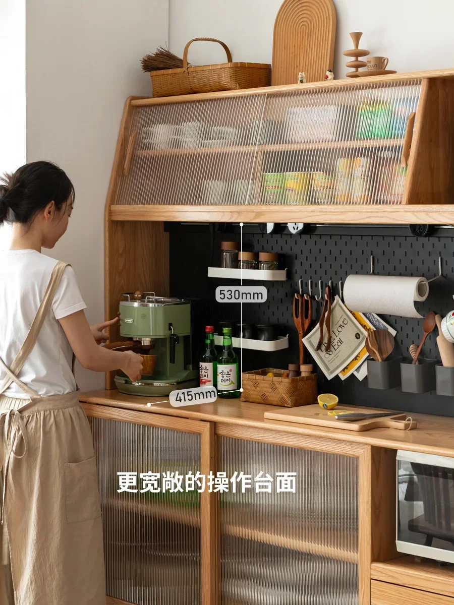 

Genji деревянный язык, обеденный боковой шкаф из цельного дерева, встроенный высокий шкаф, чайный шкаф, шкафчик из ясеня, простой бытовой шкаф