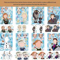 Disney Anime Frozen Children DIY Puzzle Sticker Fun Anime Cartoon Assembly Stickers for Children's Toys Birthday Gift