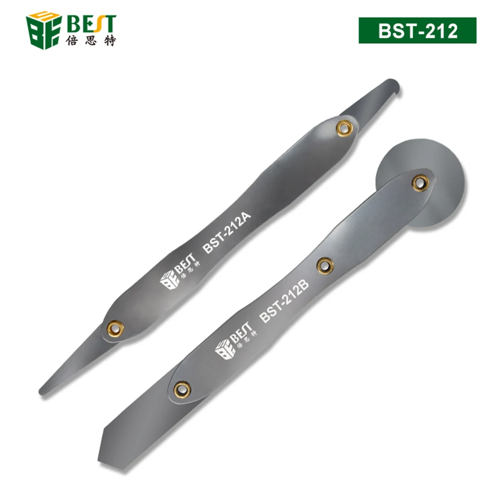 2 in 1 Metal Disassembly Crowbars Soft Curved Opener Separator For Mobile Phone LCD Screen Pry Tool Kit