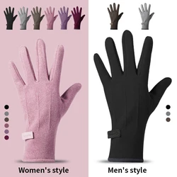 Men Women Warm Gloves Autumn Winter Windproof Gloves Couples Velvet gloves Finger Touchscreen Outdoor Cycling Riding