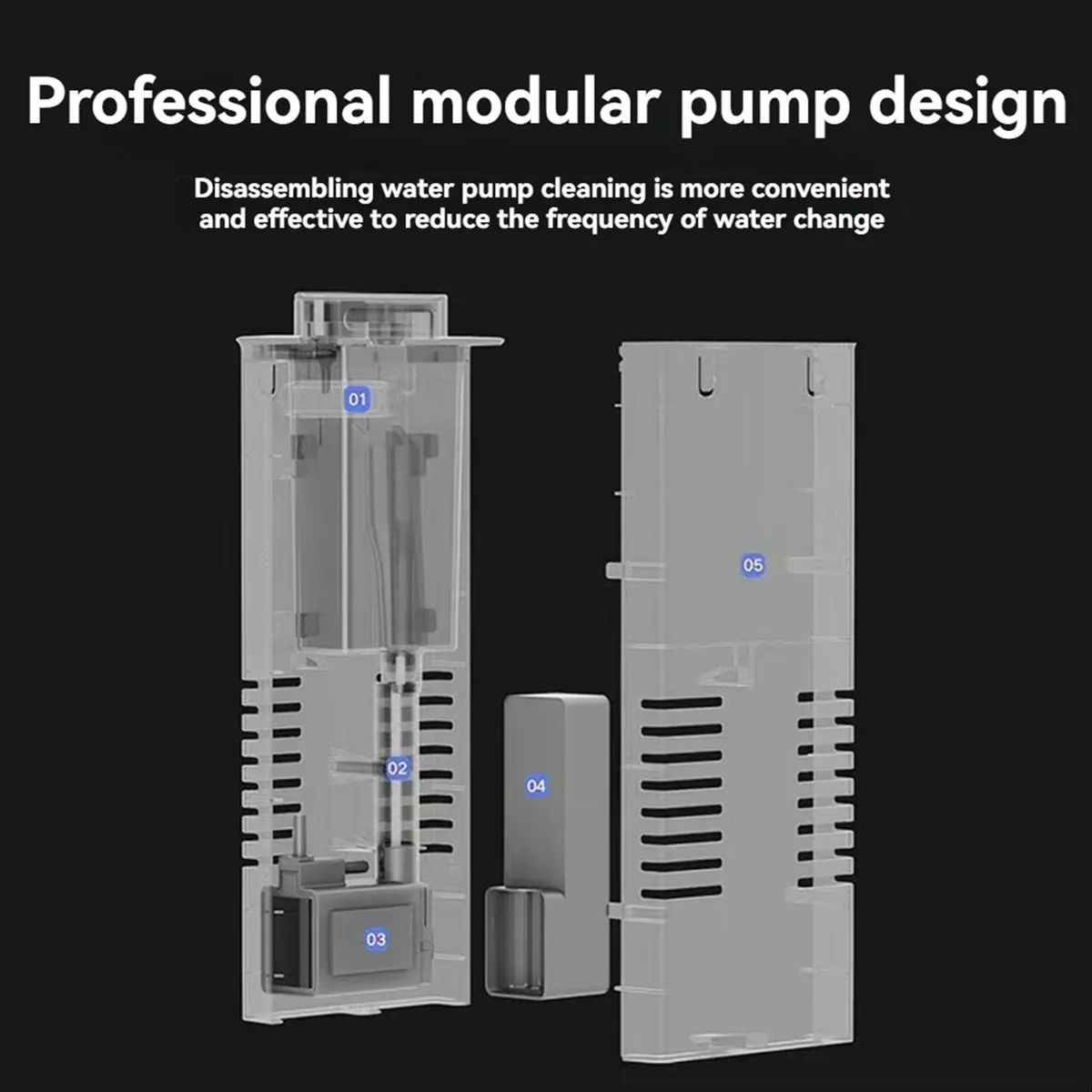 2026 جديد + لمضخة مياه خزان الأسماك الذكية، موديل M100، سهل التركيب، تصريف بنقرة واحدة، تشغيل منخفض الضوضاء