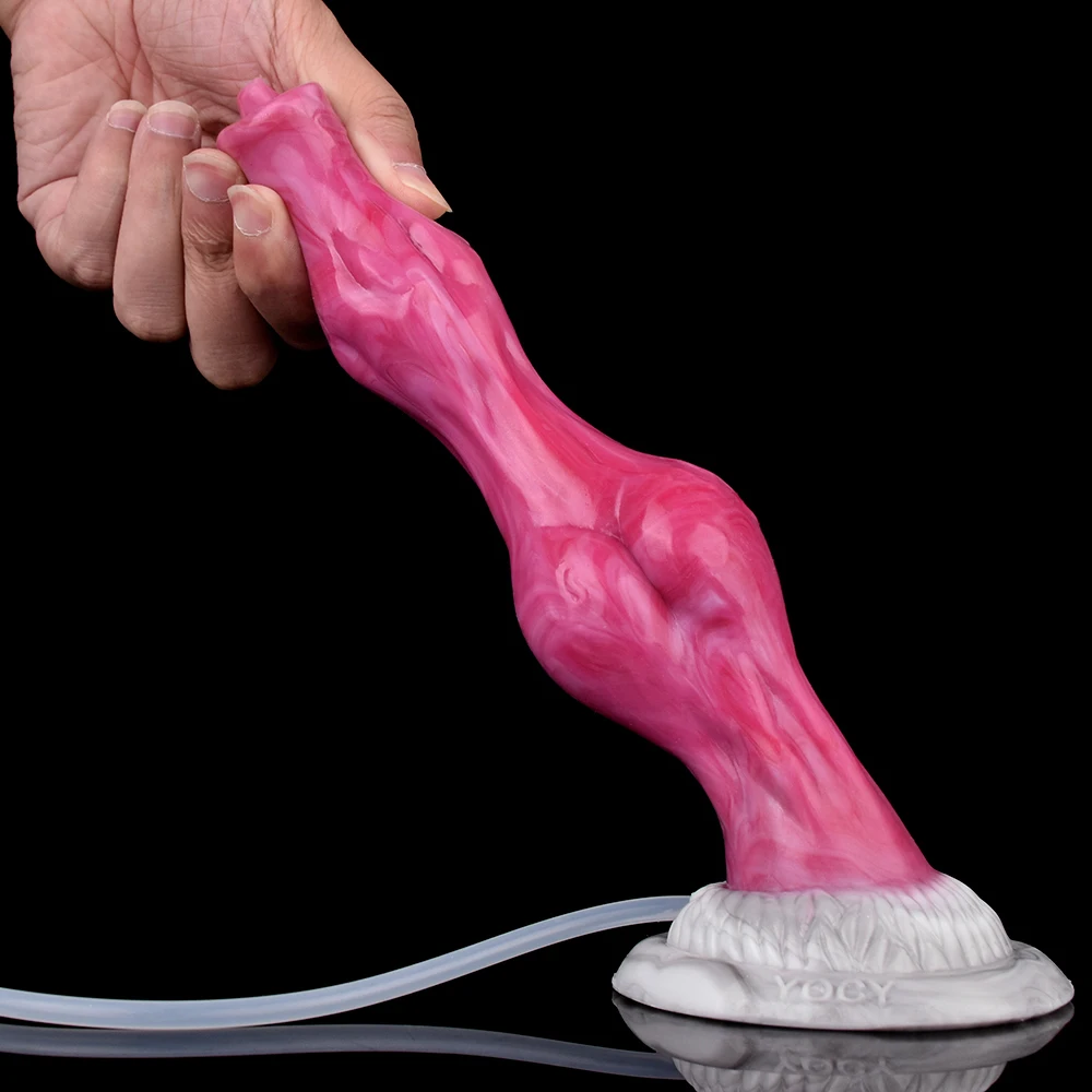 Monster Squiritng Dog Dildo For Women Silicone Wolf Knot Dildo Adult Sex Toys With Suction Cup Anal Ejaculating Stimulator