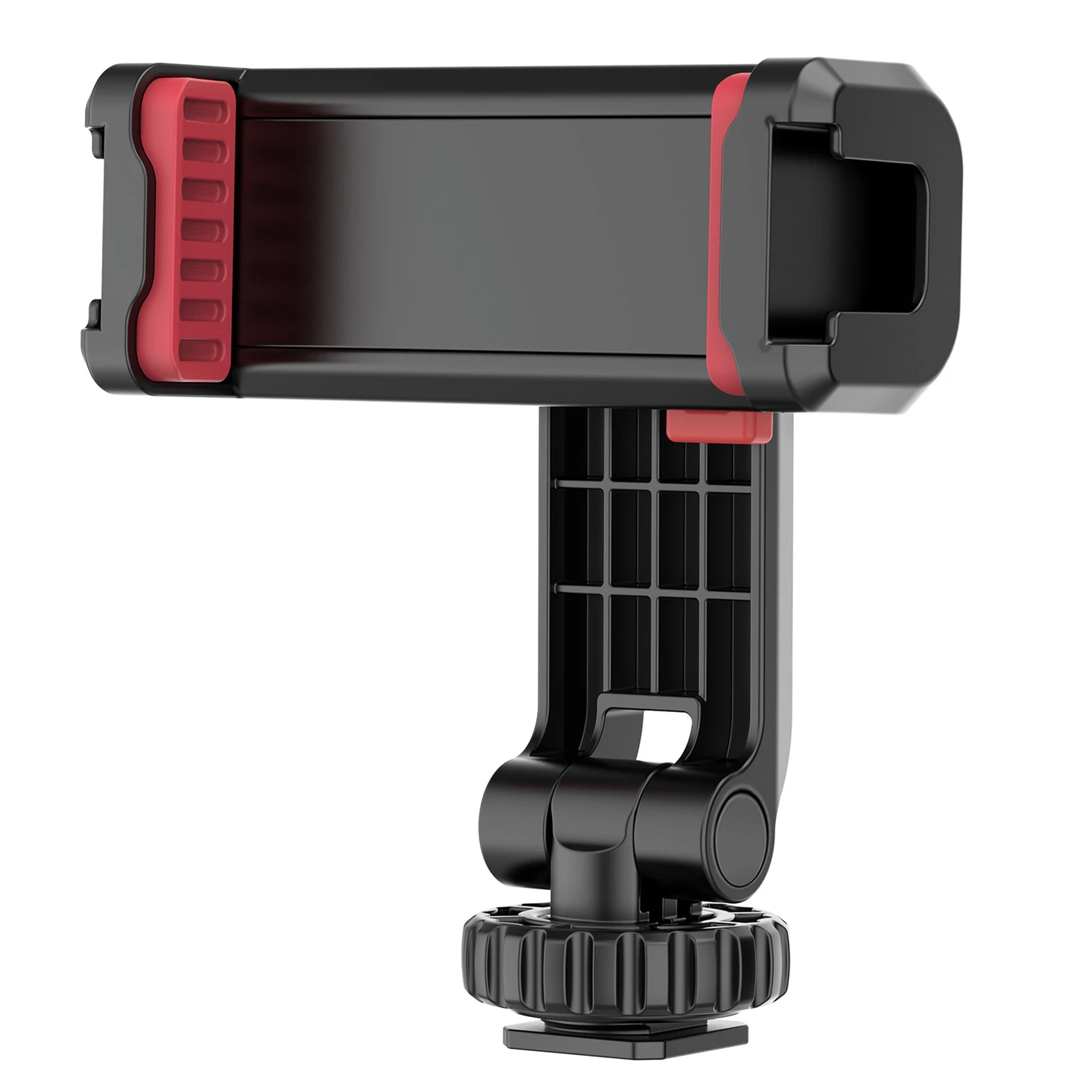 Multi-functional Phone Holder Clamp Phone Tripod Mount 360° Rotatable with Dual Cold Shoe Mounts for Smartphone Vlog Selfie Live