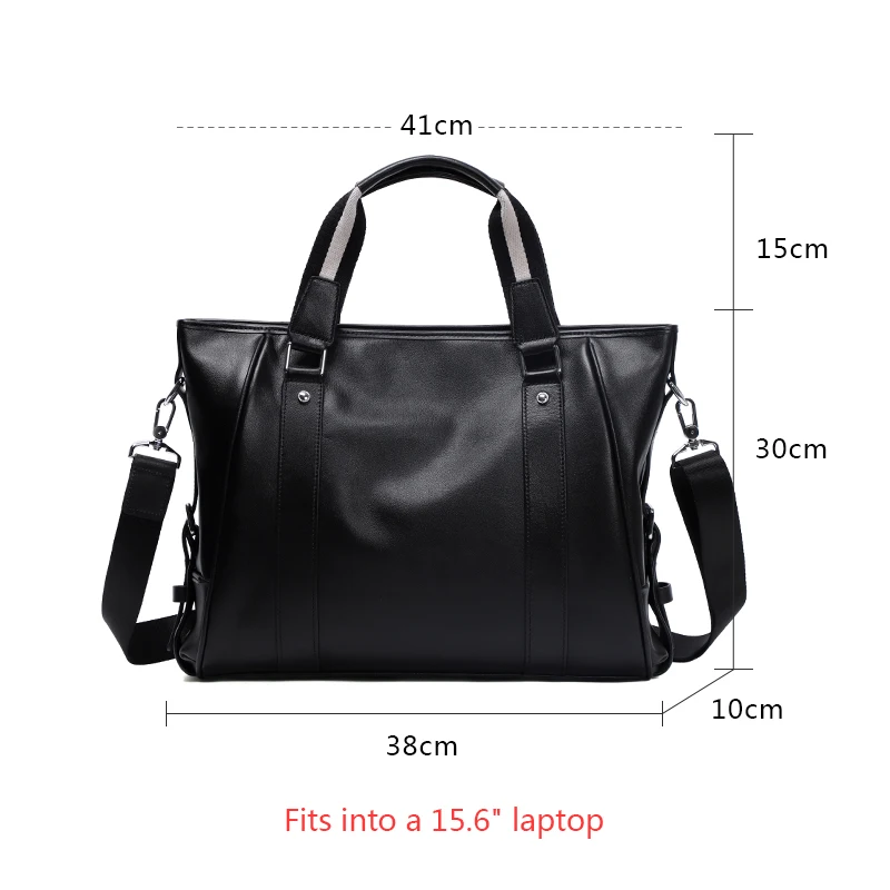 New Design Men Bag Luxury Genuine Leather Men Briefcase 15.6 Inch Laptop Handbag Totes Male Shoulder Bag Messenger Bag