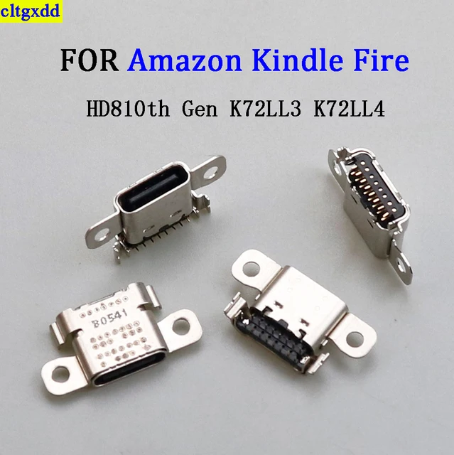 cltgxdd 10 sztuk dla Amazon Kindle Fire HD810th Gen K72LL3 K72LL4 złącze portu ładowania USB gniazdo typu C, moduł ładowarki