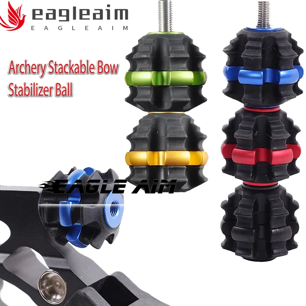 

Archery Stackable Bow Stabilizer Ball Reduce Shock Absorber Balance Bar Vibration Damper Silencer for Recurve Compound Bow Hunti