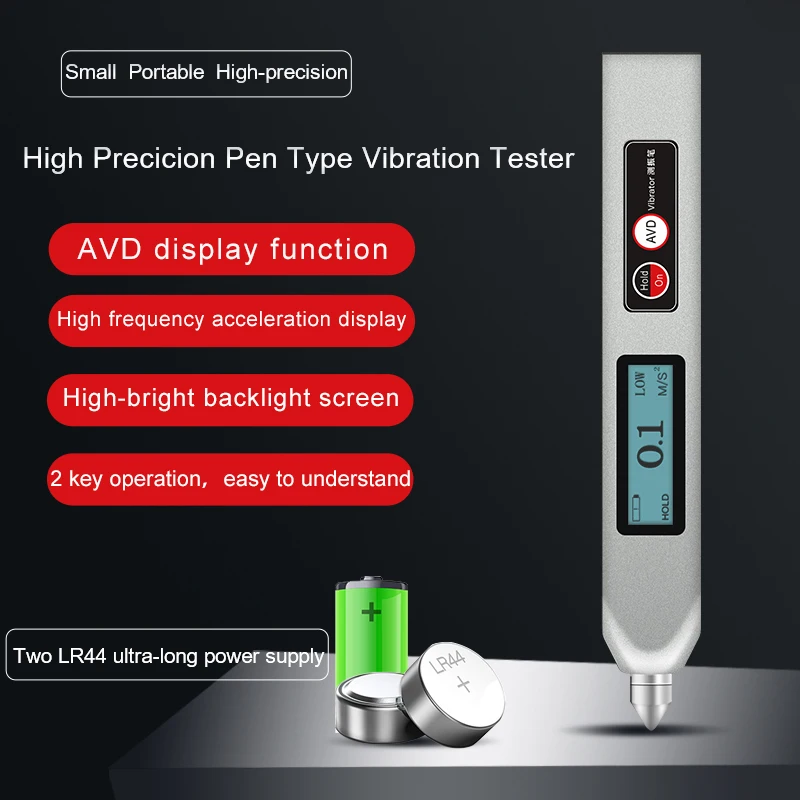 Pen Type Vibration Tester Digital Portable Vibration Meter High Quality Vibrometer for Acceleration Velocity Displacement