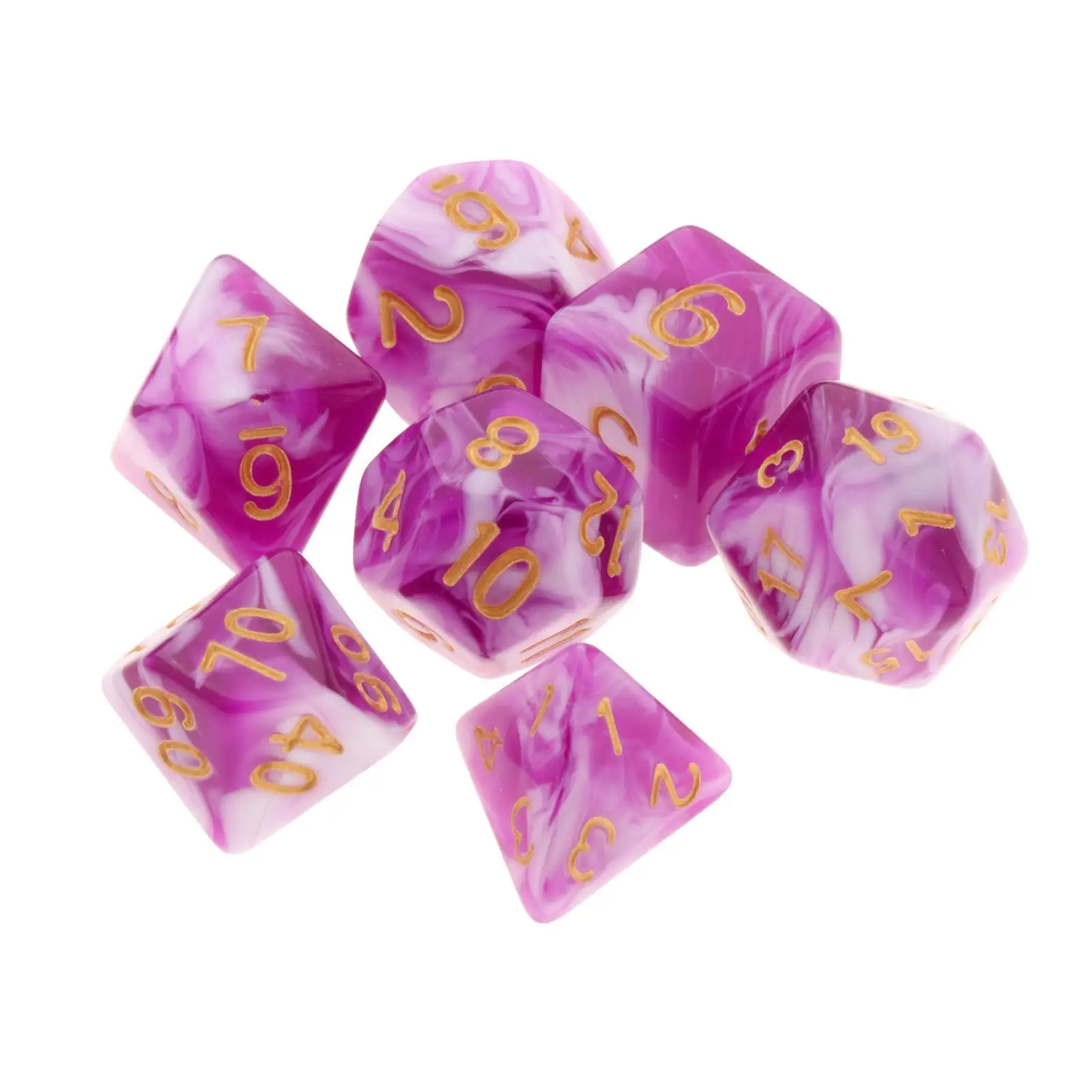 

Multi-faceted Dice Set Acrylic Material RPG Dice Cubes for Table Games and Casino Board Activities