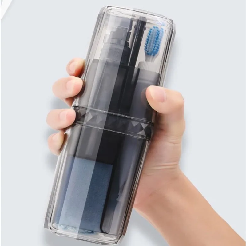 Travel Mouthwash Cup Portable Toothbrush Toothpaste Toothbrush Organizer Protect Holder Case Travel Camping Storage Box
