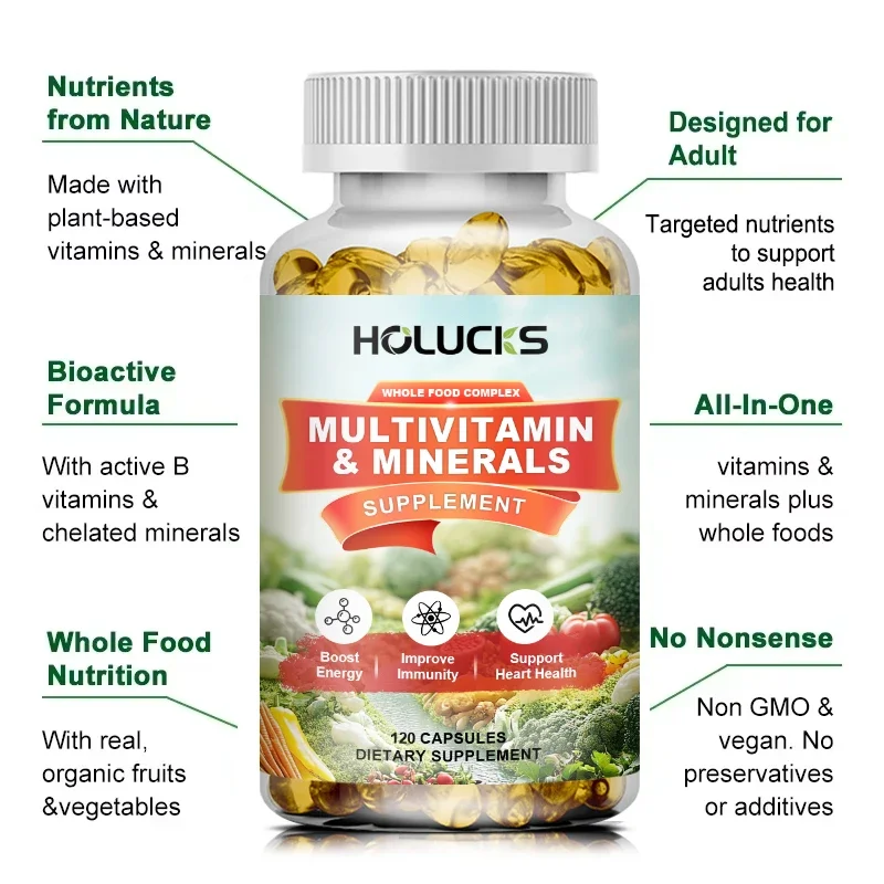 Whole Foods Multivitamin & Mineral , Energy Support, Muscle Mass, Immune System, Antioxidants & Nutritional Supplements Capsules