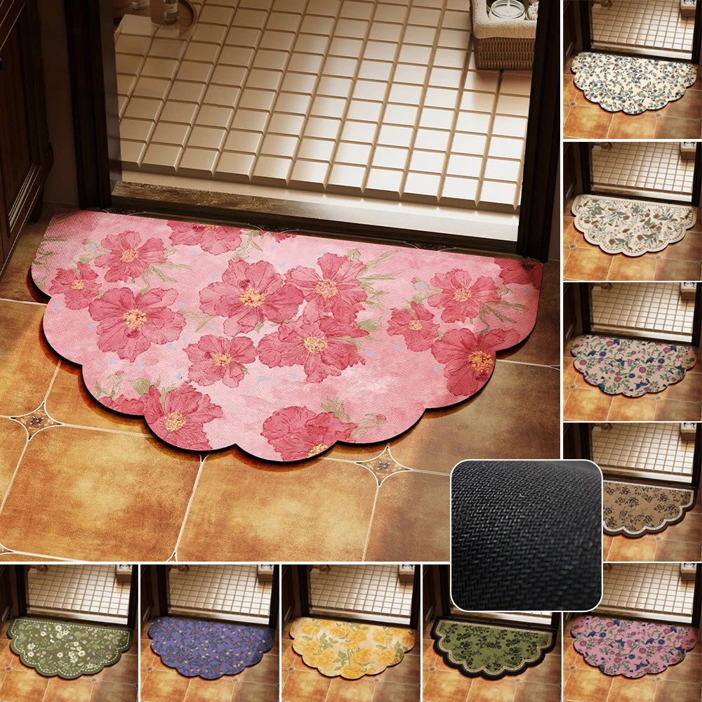 

Rural Style Diatom Mud Bath Mat Non-Slip Super Absorbent Quick Dry Bathroom Mats for Shower Toilet Decor Tapis D'entrée Felpudo