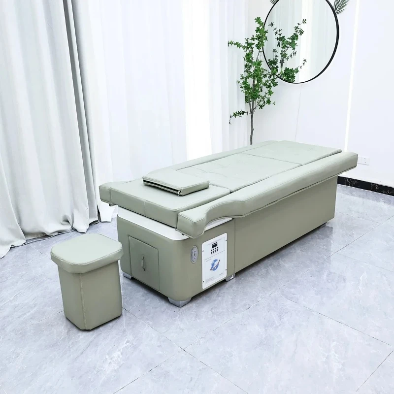 B full-lying four-head water circulation fumigation massage bed for barber shop