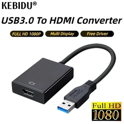 1080P USB 3.0 to HDMI-Compatible Converter Multi Display Graphic Adapter for PC Laptop Projector HDMI External Video Card