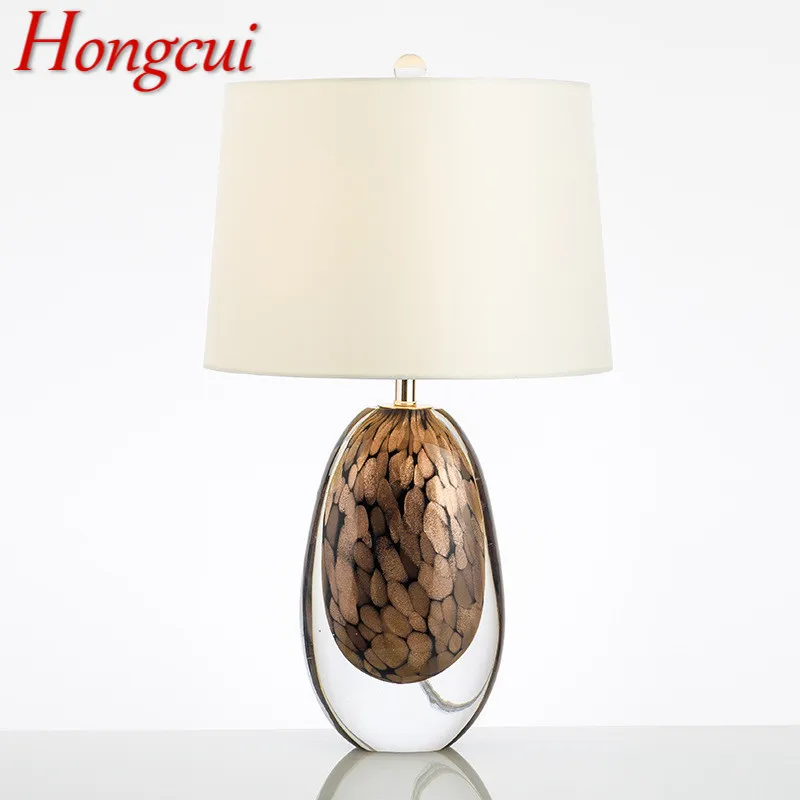 

Hongcui Nordic Glaze Table Lamp Modern Art Iiving Room Bedroom Study Hotel LED Personality Originality Desk Light