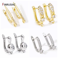 DIY Women Earrings Making Supplies 18K Gold Plated Brass Shvenzy Ear Wire Fasteners Earring Hooks Jewelry Making Accessories