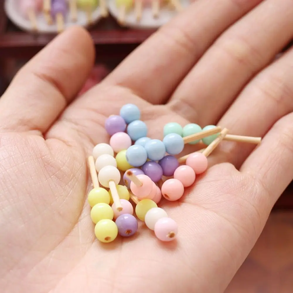 Mini Simulation Wagashi Model Cooking Toys Pretend Play Simulation Tanghulu Toy Fake Simulation Food Artificial Lollipop Girls