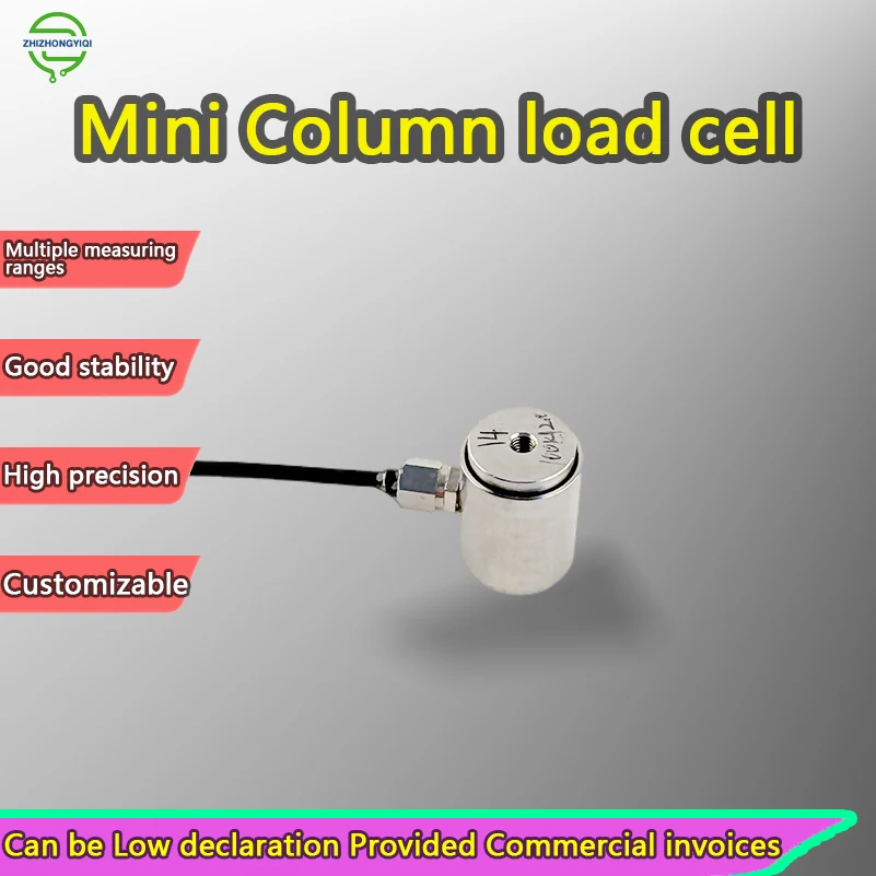 0-50kg Miniature Compression Load Cell Stainless Steel Force Sensor High Stability Small Size for Industrial Weigh Custom Logo