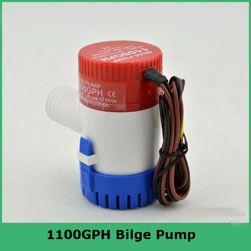 1Pc 350/750/1100GPH High Flow Submersible Marine Boat Electric Bilge Pump 12V 3A 24V