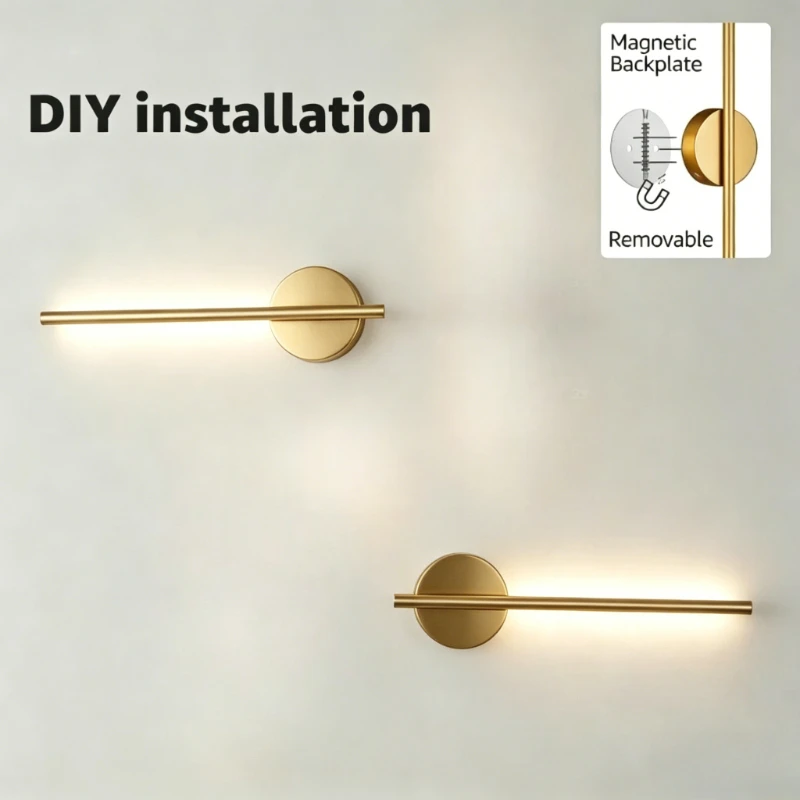 

Wireless LED Wall Sconce USB Rechargeable Battery Operated Wall Light with Remote Control for Bedroom Living Room