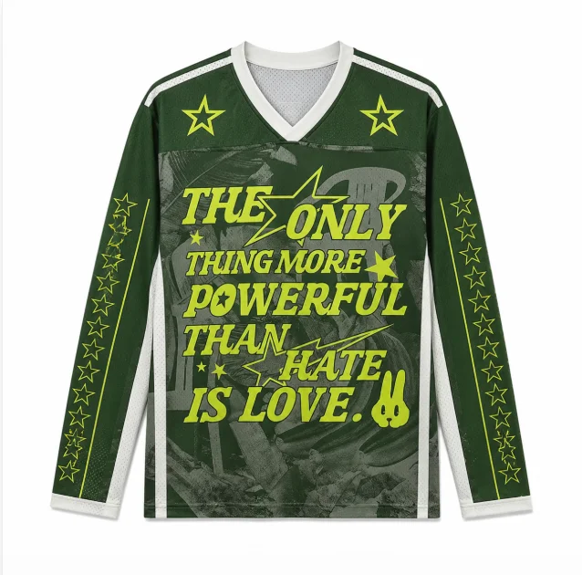 Gothic style V-neck long sleeved T-shirt 3D printed retro print Y2K punk street style Harajuku style loose sports top