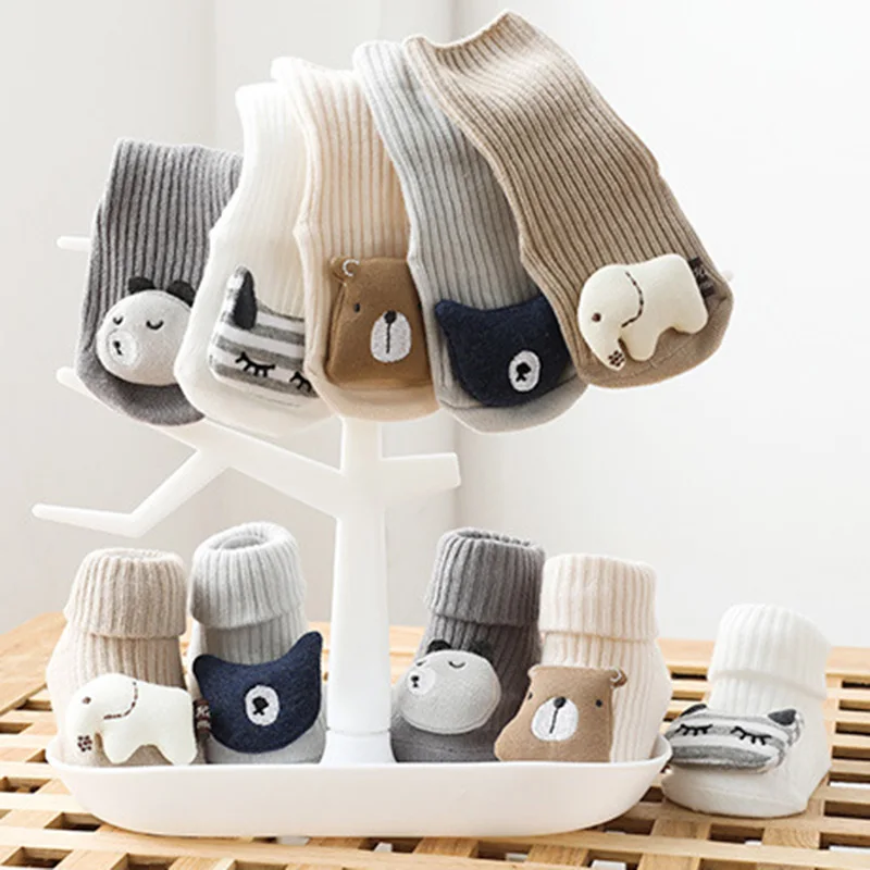 

Spring Newborn Cartoon Animal Baby Socks Autumn Winter Soft Cotton Baby Girls Socks Infant Baby Boy Socks Anti Slip Floor Sock