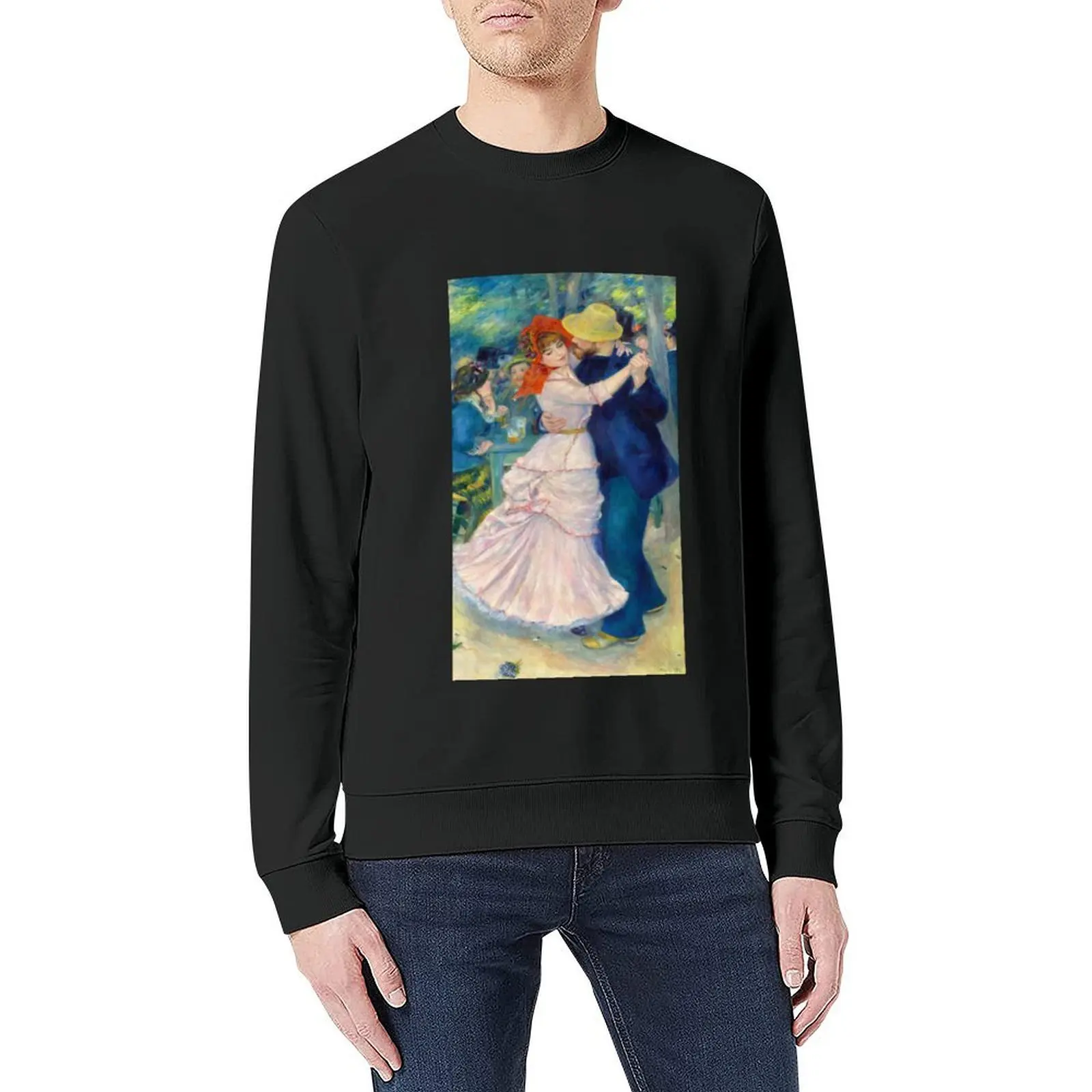 Dance at Bougival - Pierre Auguste Renoir Pullover pakaian pria pakaian korea pakaian pria tracksuit sweatshirt pria