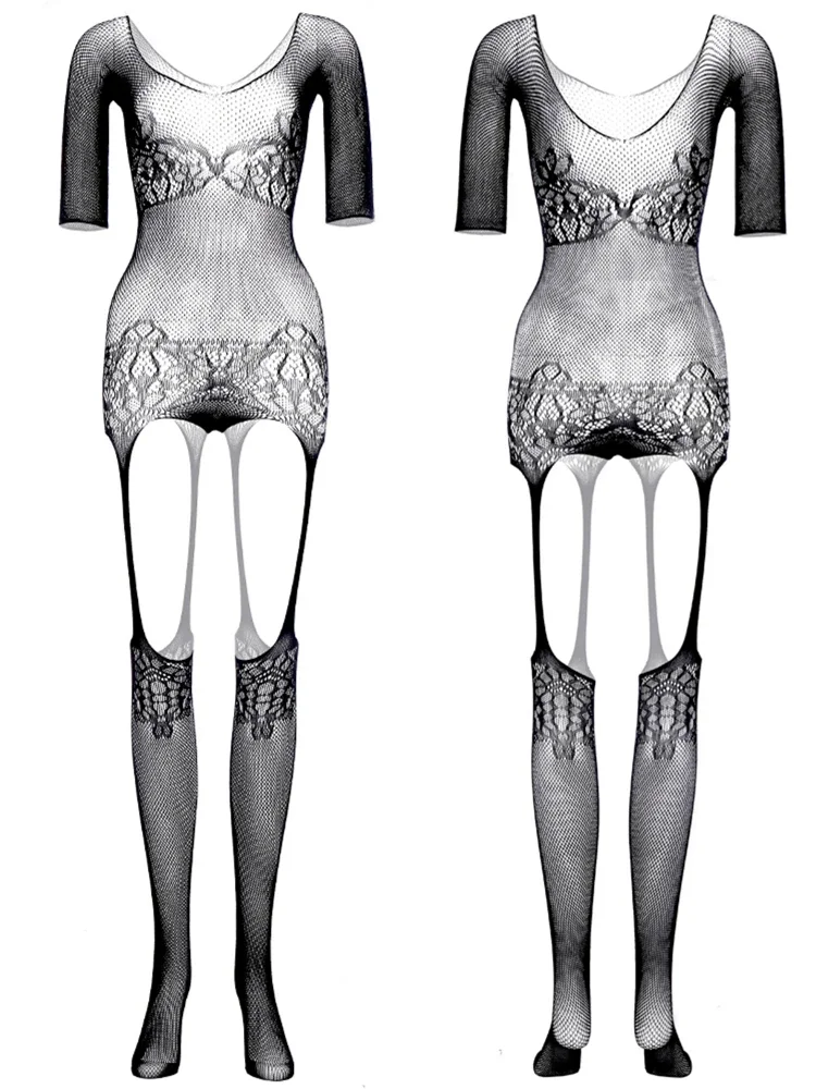 Transparent Temptation Sexiest Full Body Stockings Clothes See Through Hollow Erotic Jumpsuit Sex Set Ladies Porn Bodystocking