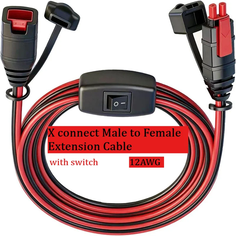 12AWG Heavy-Duty Circular Connector Adapter Extension Cable Collection Converts To M6 M8 M10 O-Ring SAE Alligator Cli