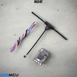 JHEMCU ExpressLRS RX24T 2.4G ELRS Radio Nano Long Range Receiver T-type Antenna 11X18mm for RC FPV Racing Freestyle Drone