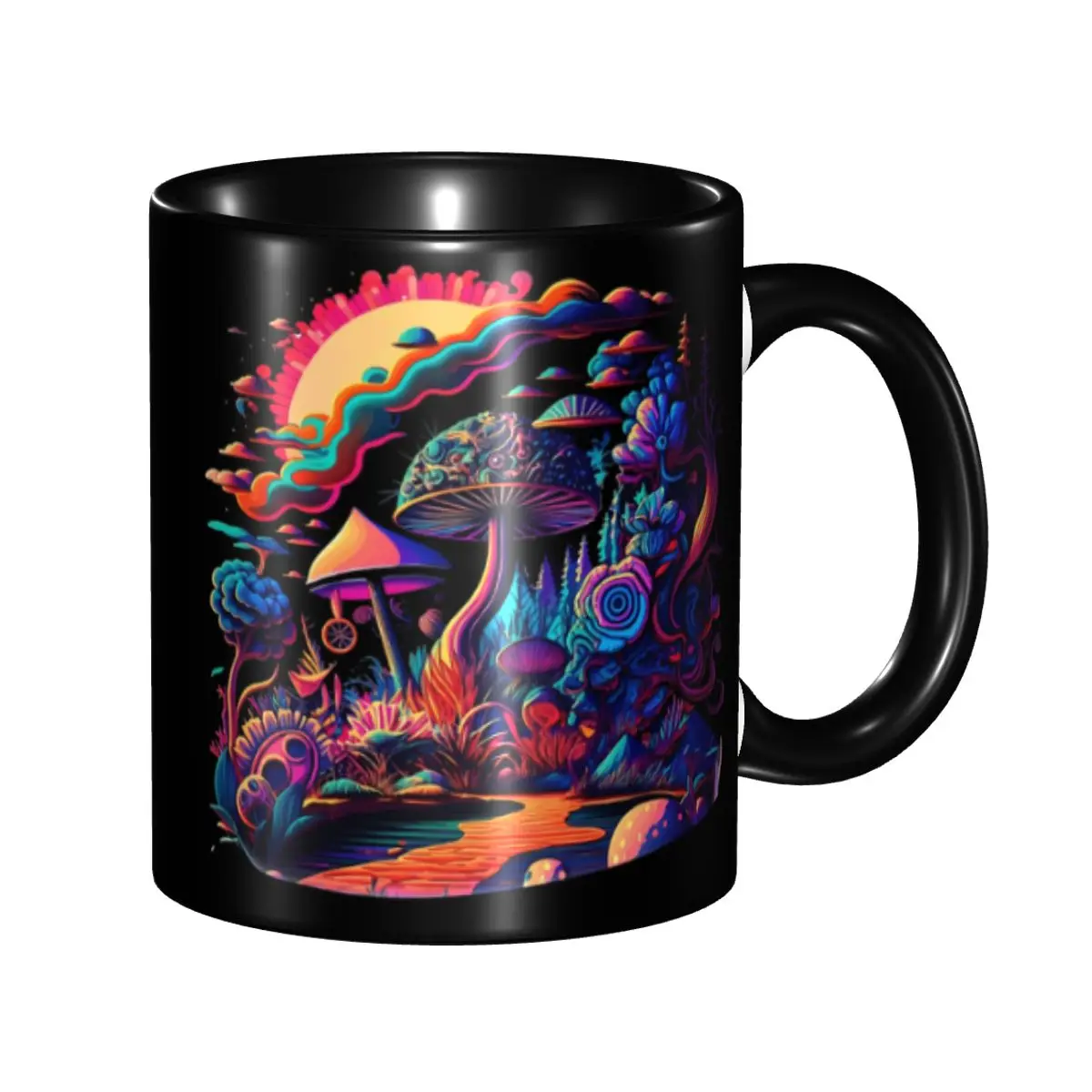 Personalisierter Trippy Psychedelischer Lebendiger Pilz-Becher DIY Keramik Milchtee Kaffeetasse