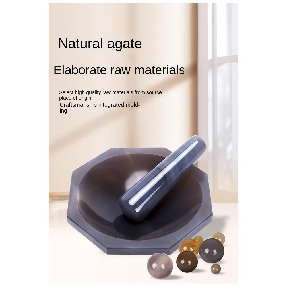 Ágata e Pilão Grupo 30 mm 50 mm 70 mm 100 mm 120 mm Todos os Tamanhos Alta Qualidade para Laboratório Reparação Natural