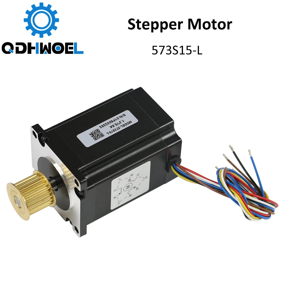 QDHWOEL  Leadshine 3 phase Stepper Motor 573S15 573S15-L for NEMA23 5.8A length 76mm Shaft 8mm