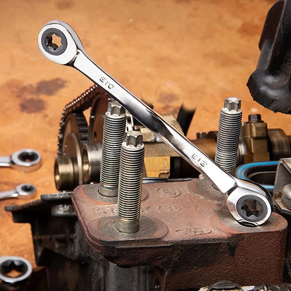 Herramientas Double Box Ratcheting E-Torx Wrench Set strumenti di riparazione per officina Herramientas Manuales Tools