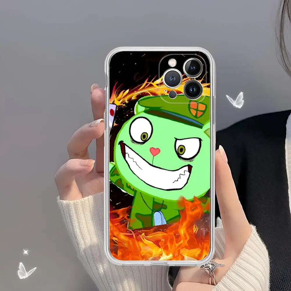 Happy Tree Friends Handy hülle für iPhone 15 14 13 12 Mini 11 Pro xs max x xr se 6 7 8 plus weiche Silikon hülle