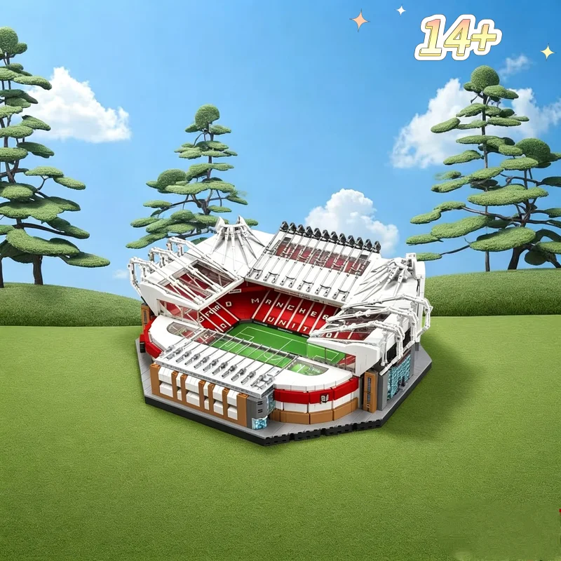 Modelo de Arquitectura Coleccionable, 3898 Piezas, Bloques de Construcción del Estadio del Manchester United, Ladrillos Educativos para Armar, Exhibición de Alta Calidad